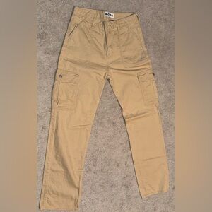 S.O.N.G tan high-waist cargo pants